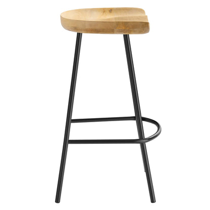 Modway - Concord Backless Wood Counter Stools Set of 2 by Modway  Bar and Dining Bar and Counter Stools Brown - EEI-6741-OAK