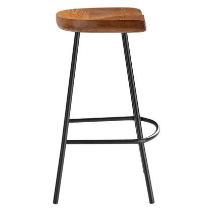 Modway - Concord Backless Wood Counter Stools Set of 2 by Modway  Bar and Dining Bar and Counter Stools Brown - EEI-6741-WAL