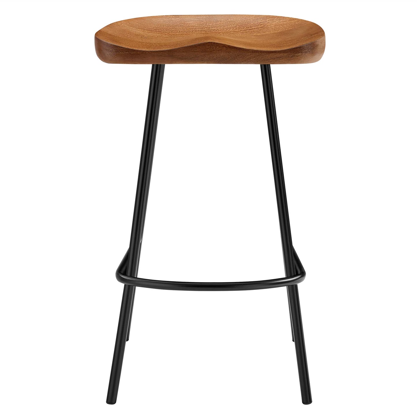 Modway - Concord Backless Wood Counter Stools Set of 2 by Modway  Bar and Dining Bar and Counter Stools Brown - EEI-6741-WAL
