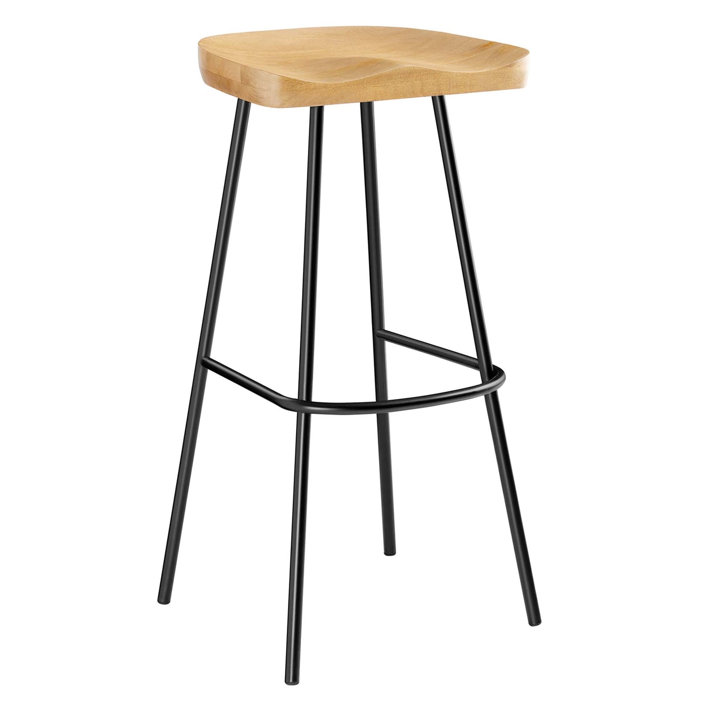 Modway - Concord Backless Wood Bar Stools Set of 2 by Modway  Bar and Dining Bar and Counter Stools Brown - EEI-6742-OAK