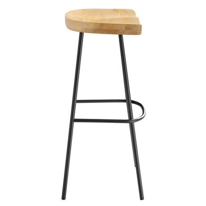 Modway - Concord Backless Wood Bar Stools Set of 2 by Modway  Bar and Dining Bar and Counter Stools Brown - EEI-6742-OAK