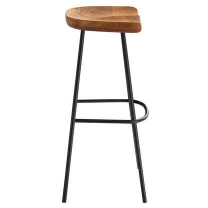 Modway - Concord Backless Wood Bar Stools Set of 2 by Modway  Bar and Dining Bar and Counter Stools Brown - EEI-6742-WAL