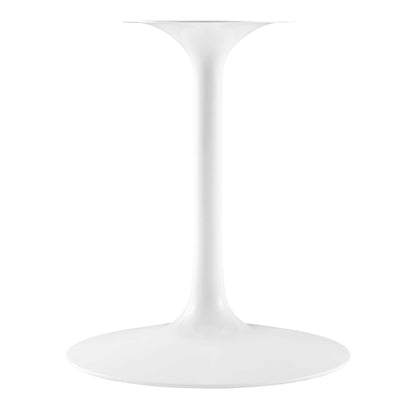 Oval faux travertine dining table.