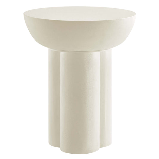 Modway - Caspian Round Concrete Side Table by Modway  Living Room Tables White - EEI-6761-WHI