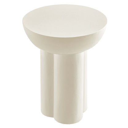 Modway - Caspian Round Concrete Side Table by Modway  Living Room Tables White - EEI-6761-WHI