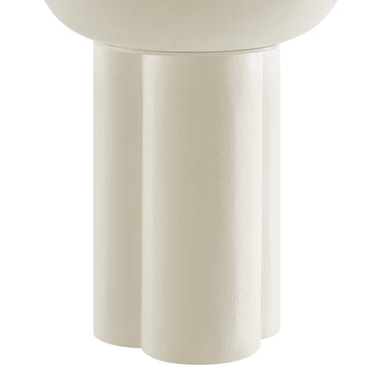 Modway - Caspian Round Concrete Side Table by Modway  Living Room Tables White - EEI-6761-WHI