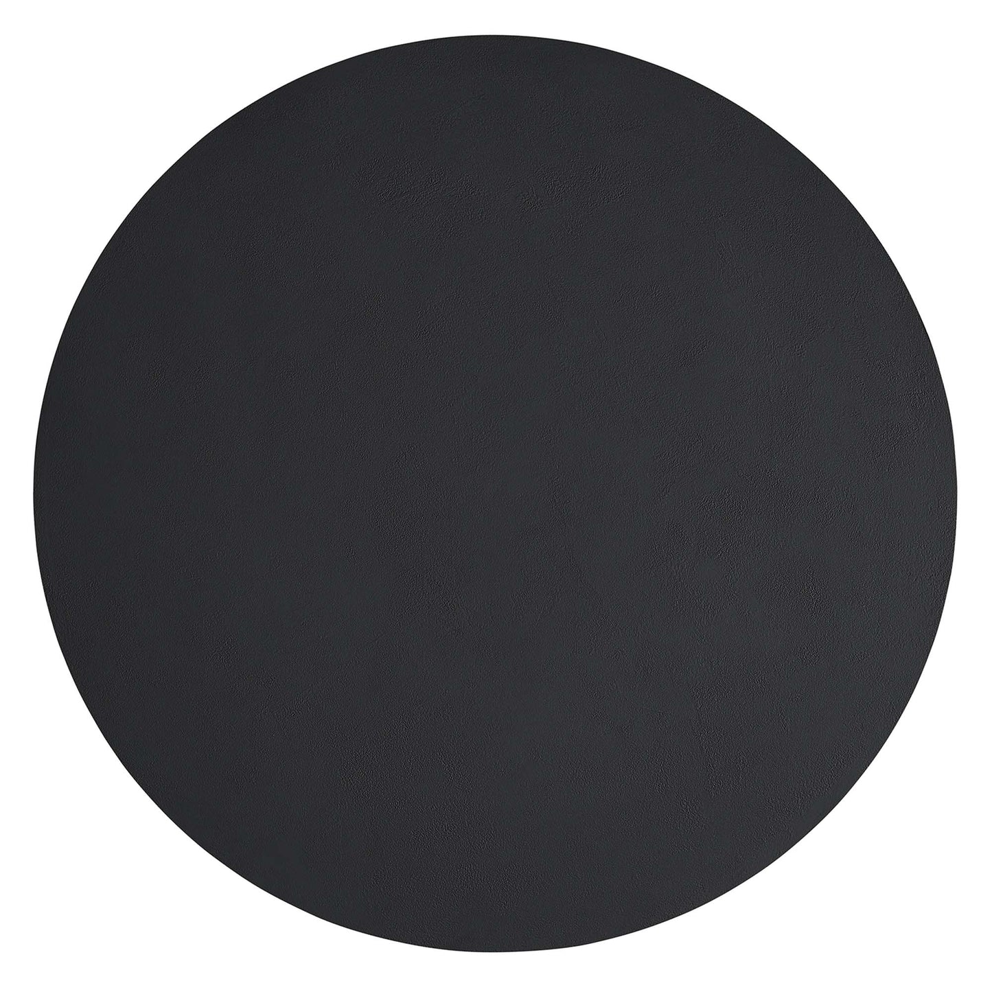 Round black concrete dining table, 40" diameter, matte finish.