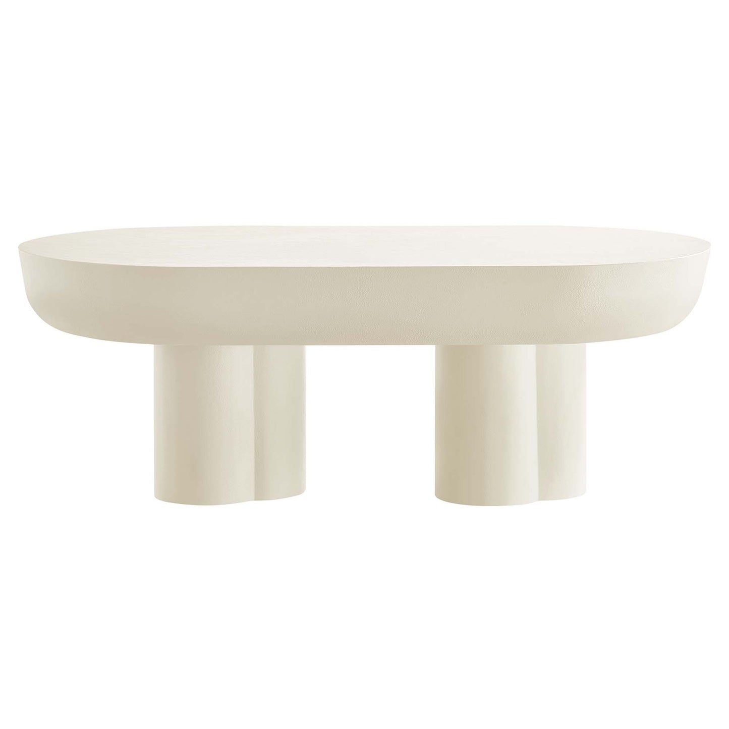 Modway - Caspian Oval Concrete Coffee Table by Modway  Living Room Tables White - EEI-6763-WHI