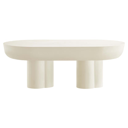 Modway - Caspian Oval Concrete Coffee Table by Modway  Living Room Tables White - EEI-6763-WHI