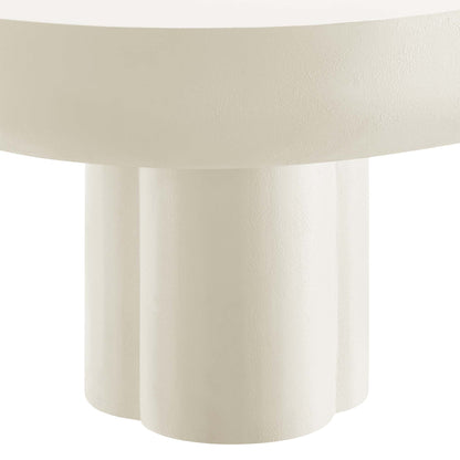 Modway - Caspian Oval Concrete Coffee Table by Modway  Living Room Tables White - EEI-6763-WHI