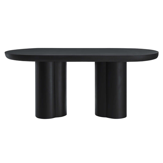 Modway - Caspian 72" Oval Concrete Dining Table by Modway  Bar and Dining Bar and Dining Tables Black - EEI-6764-BLK