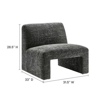 Modway - Amita Chenille Upholstered Accent Chair by Modway  Living Room Sofas and Armchairs Black - EEI-6765-CAR
