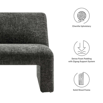 Modway - Amita Chenille Upholstered Accent Chair by Modway  Living Room Sofas and Armchairs Black - EEI-6765-CAR