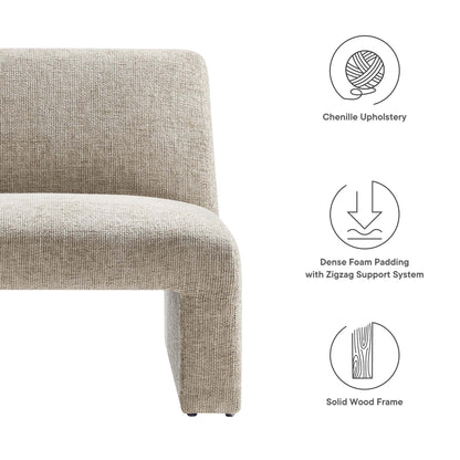 Modway - Amita Chenille Upholstered Accent Chair by Modway  Living Room Sofas and Armchairs Brown - EEI-6765-KHA