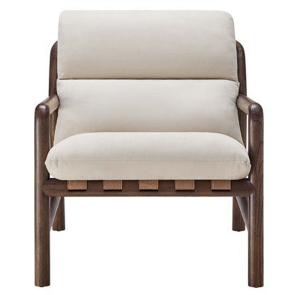 Modway - Paxton Wood Sling Chair by Modway  Living Room Sofas and Armchairs Brown - EEI-6766-DUN-WAL