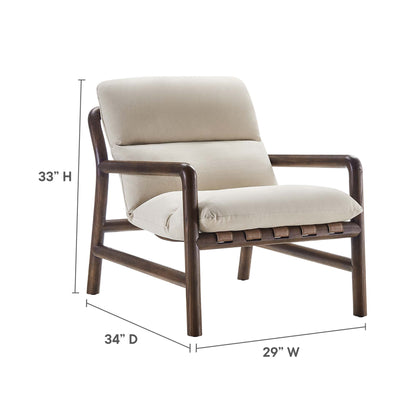 Modway - Paxton Wood Sling Chair by Modway  Living Room Sofas and Armchairs Brown - EEI-6766-DUN-WAL