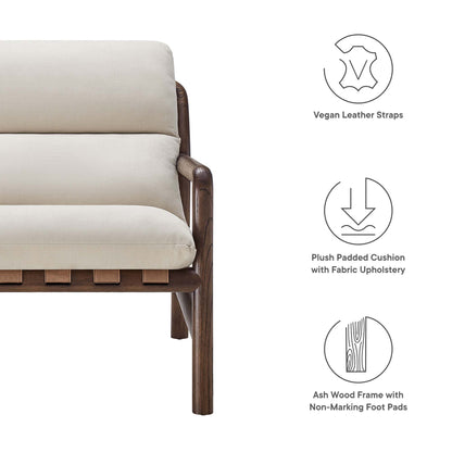 Modway - Paxton Wood Sling Chair by Modway  Living Room Sofas and Armchairs Brown - EEI-6766-DUN-WAL