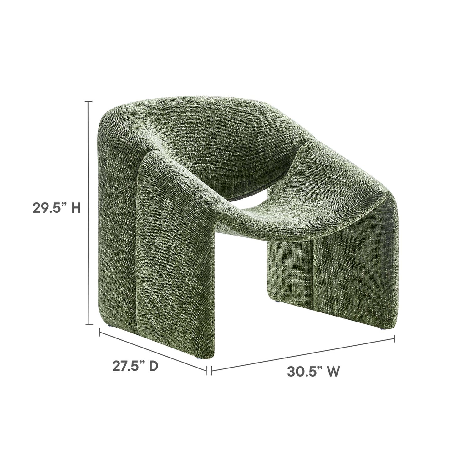 Modway - Vivi Chenille Upholstered Accent Chair by Modway  Living Room Sofas and Armchairs Green - EEI-6767-BAS