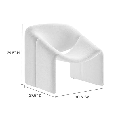 Modway - Vivi Chenille Upholstered Accent Chair by Modway  Living Room Sofas and Armchairs White - EEI-6767-FRO