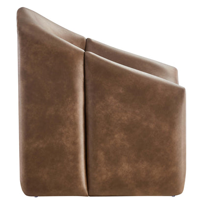 Modway - Vivi Vegan Leather Accent Chair by Modway  Living Room Sofas and Armchairs Brown - EEI-6768-BRN