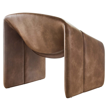 Modway - Vivi Vegan Leather Accent Chair by Modway  Living Room Sofas and Armchairs Brown - EEI-6768-BRN