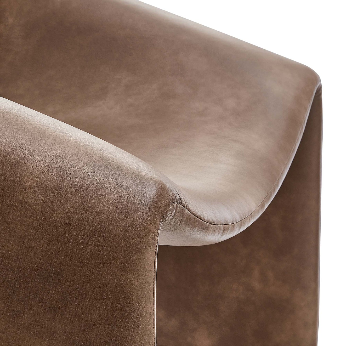 Modway - Vivi Vegan Leather Accent Chair by Modway  Living Room Sofas and Armchairs Brown - EEI-6768-BRN