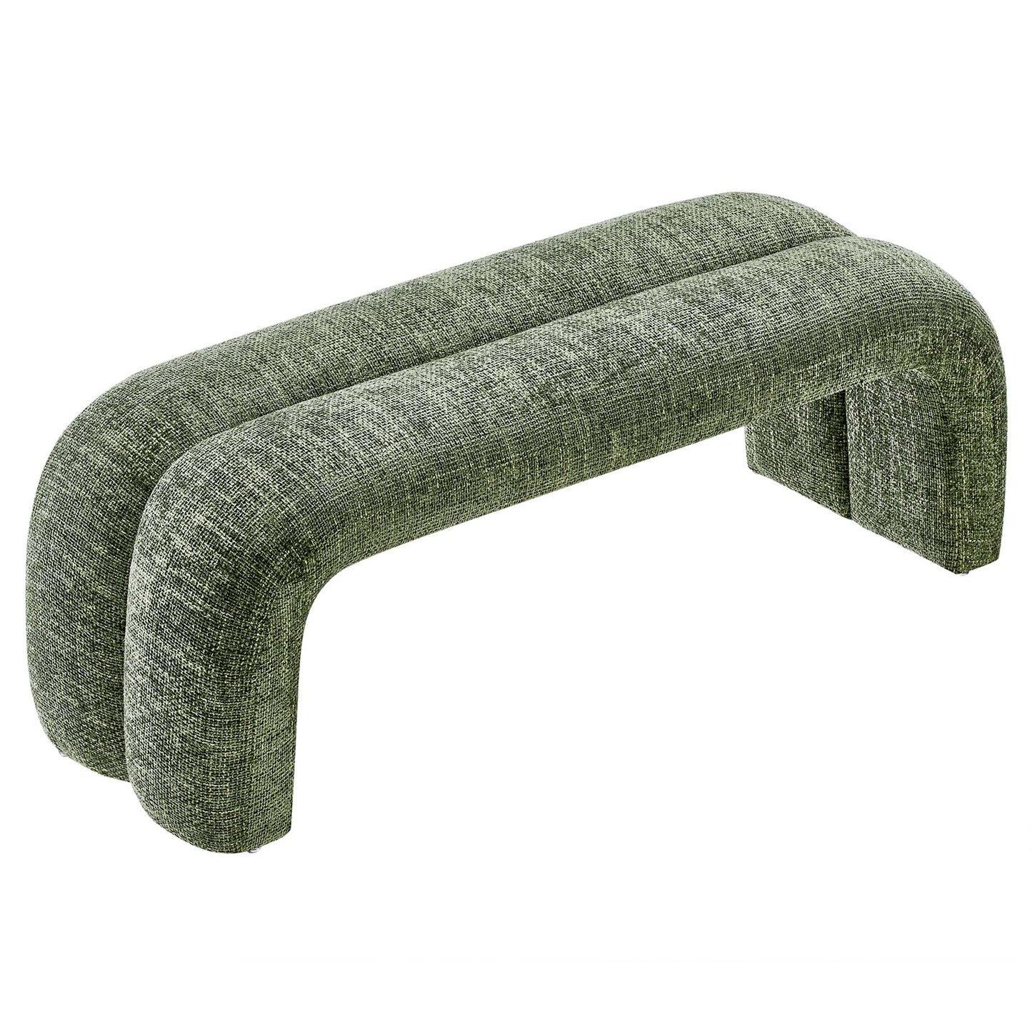 Modway - Dax 50.5" Chenille Upholstered Accent Bench by Modway  Living Room Benches and Stools Green - EEI-6769-BAS