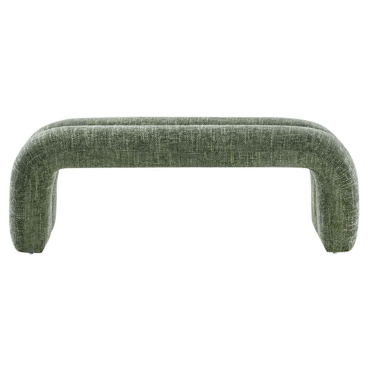 Modway - Dax 50.5" Chenille Upholstered Accent Bench by Modway  Living Room Benches and Stools Green - EEI-6769-BAS