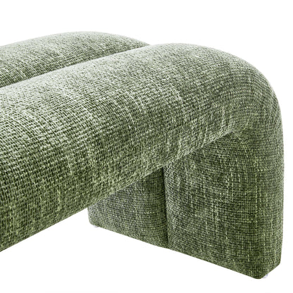 Modway - Dax 50.5" Chenille Upholstered Accent Bench by Modway  Living Room Benches and Stools Green - EEI-6769-BAS