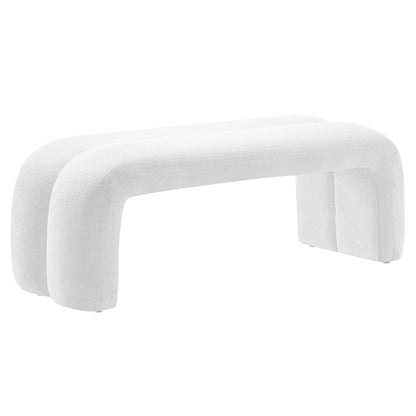 Modway - Dax 50.5" Chenille Upholstered Accent Bench by Modway  Living Room Benches and Stools White - EEI-6769-FRO