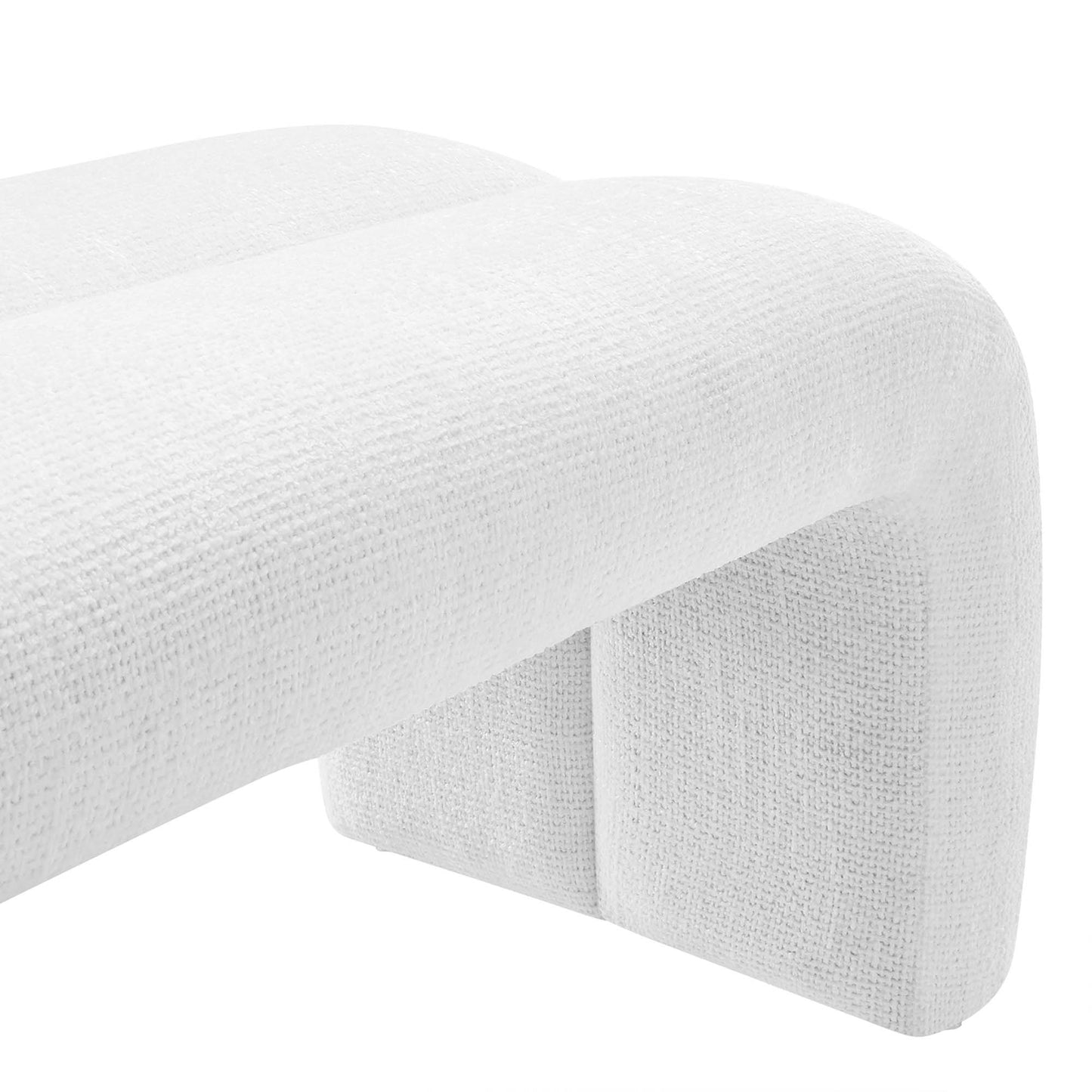 Modway - Dax 50.5" Chenille Upholstered Accent Bench by Modway  Living Room Benches and Stools White - EEI-6769-FRO