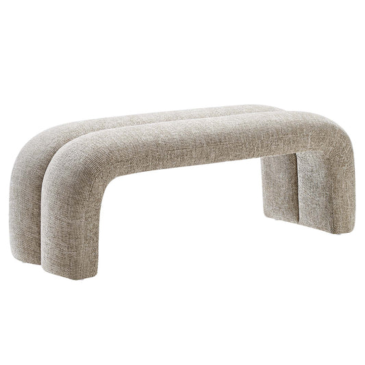 Modway - Dax 50.5" Chenille Upholstered Accent Bench by Modway  Living Room Benches and Stools Brown - EEI-6769-KHA
