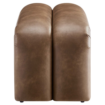 Modway - Dax 50.5" Vegan Leather Upholstered Accent Bench by Modway  Living Room Benches and Stools Brown - EEI-6770-BRN