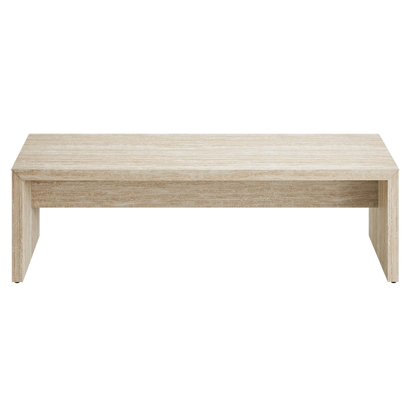 Modway Outlet Mirella 62" Faux Travertine Long Bench by Modway  Living Room Furniture Travertine - EEI-6773-TRA