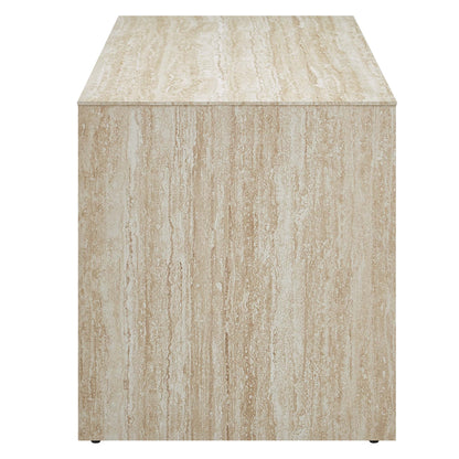 Modway Outlet Mirella 53.5? Faux Travertine Bench by Modway  Living Room Furniture Travertine - EEI-6774-TRA