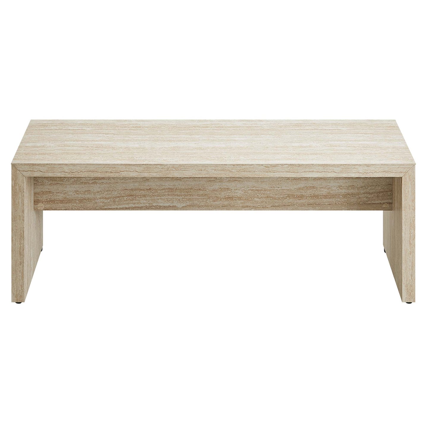Modway Outlet Mirella 53.5? Faux Travertine Bench by Modway  Living Room Furniture Travertine - EEI-6774-TRA