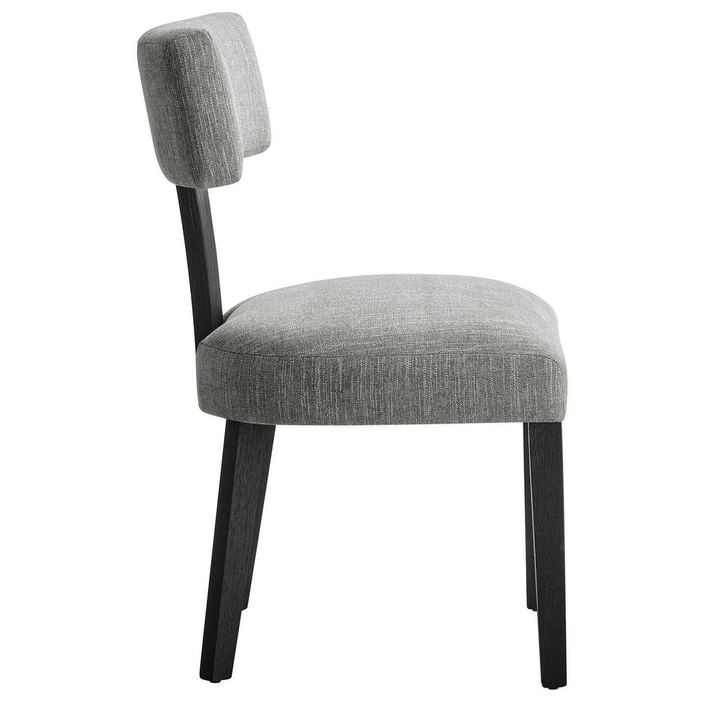 Modway - Nalani Fabric Upholstered Dining Chairs Set of 2 by Modway  Bar and Dining Dining Chairs Gray - EEI-6777-HEG-BLK