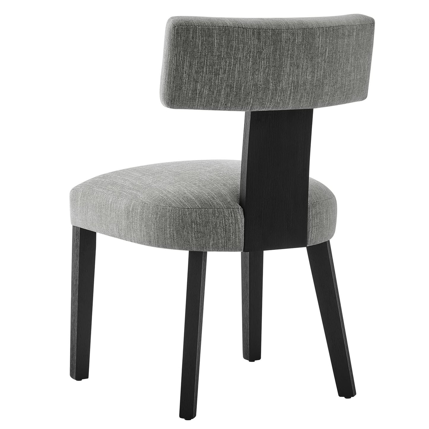 Modway - Nalani Fabric Upholstered Dining Chairs Set of 2 by Modway  Bar and Dining Dining Chairs Gray - EEI-6777-HEG-BLK