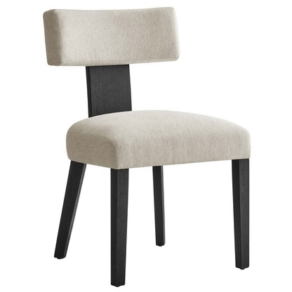 Modway - Nalani Fabric Upholstered Dining Chairs Set of 2 by Modway  Bar and Dining Dining Chairs White - EEI-6777-HEI-BLK