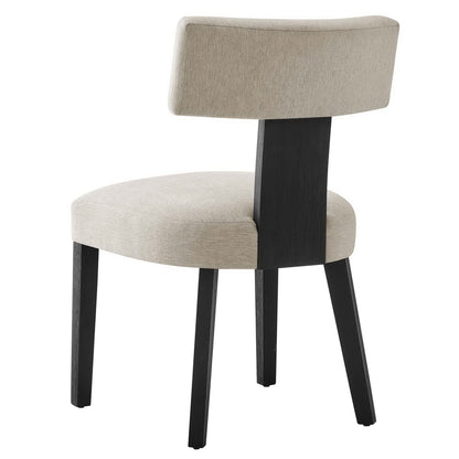 Modway - Nalani Fabric Upholstered Dining Chairs Set of 2 by Modway  Bar and Dining Dining Chairs White - EEI-6777-HEI-BLK