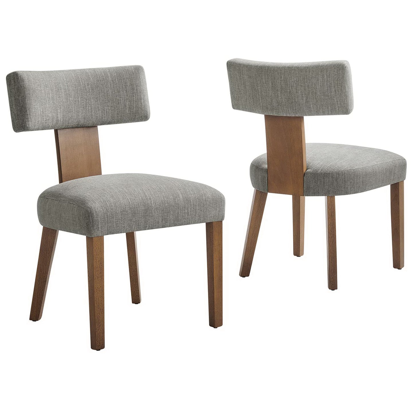 Modway - Nalani Fabric Upholstered Dining Chairs Set of 2 by Modway  Bar and Dining Dining Chairs Brown - EEI-6777-HEW-DBR