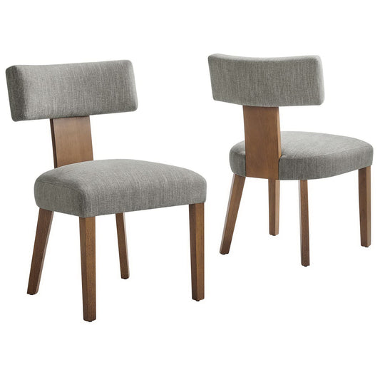 Modway - Nalani Fabric Upholstered Dining Chairs Set of 2 by Modway  Bar and Dining Dining Chairs Brown - EEI-6777-HEW-DBR