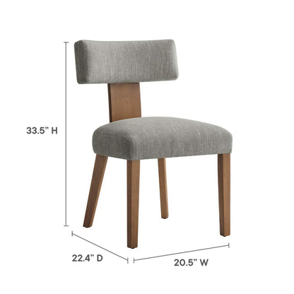 Modway - Nalani Fabric Upholstered Dining Chairs Set of 2 by Modway  Bar and Dining Dining Chairs Brown - EEI-6777-HEW-DBR