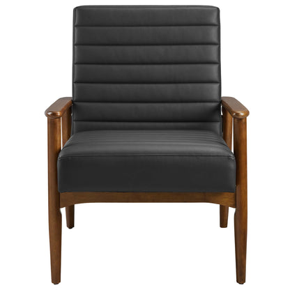 Modway - Jensen Vegan Leather Accent Chair by Modway  Living Room Sofas and Armchairs Black - EEI-6779-WAL-BLK