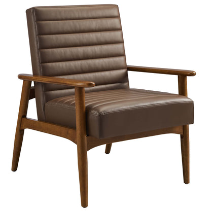 Modway - Jensen Vegan Leather Accent Chair by Modway  Living Room Sofas and Armchairs Brown - EEI-6779-WAL-BRN