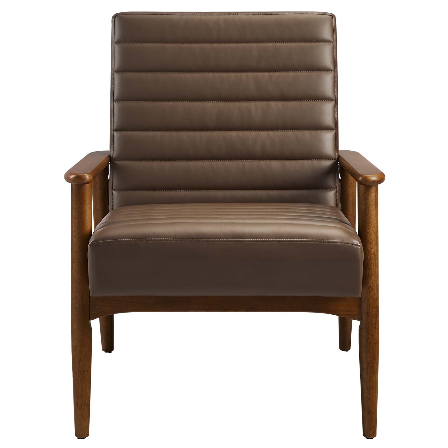 Modway - Jensen Vegan Leather Accent Chair by Modway  Living Room Sofas and Armchairs Brown - EEI-6779-WAL-BRN