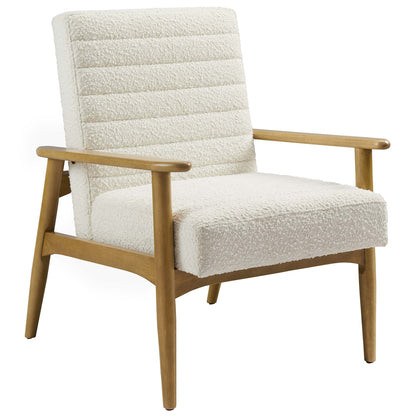 Modway - Jensen Boucle Fabric Accent Chair by Modway  Living Room Sofas and Armchairs White - EEI-6780-FRO-IVO