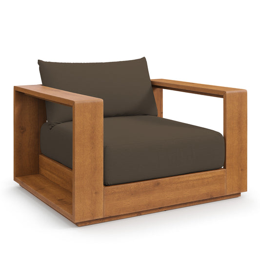 Modway - Tahoe Outdoor Patio Acacia Wood Chair by Modway  Outdoor Furniture Sofa Sectionals Brown - EEI-6782-NAT-COA