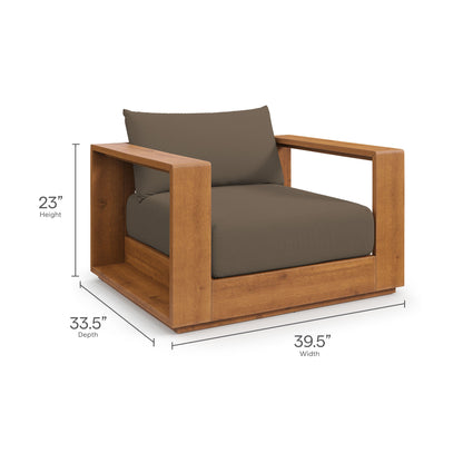 Modway - Tahoe Outdoor Patio Acacia Wood Chair by Modway  Outdoor Furniture Sofa Sectionals Brown - EEI-6782-NAT-COA