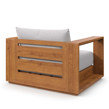 Modway - Tahoe Outdoor Patio Acacia Wood Chair by Modway  Outdoor Furniture Sofa Sectionals Gray - EEI-6782-NAT-LGR